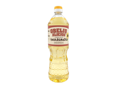 Saulėgrąžų aliejus OBELIŲ, rafinuotas, 0,9l