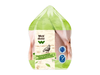 Šviežias viščiukas broileris be antibiotikų WELL DONE, 1 kg