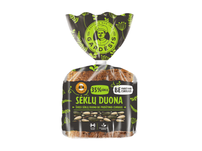 Šviesi SĖKLŲ duona be pridėtinio cukraus GARDĖSIS, 350 g