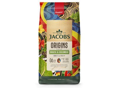 Kavos pupelės JACOBS ORIGINS BRAZIL & COLOMBIA, 1 kg