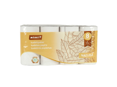 Tualetinis popierius RIMI NATURA 3sl., 8 rit.