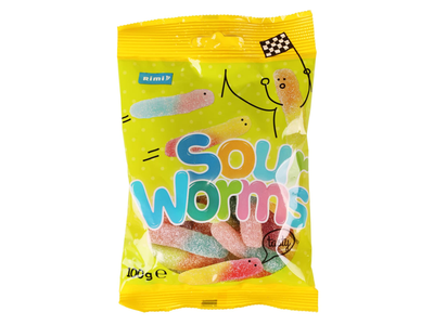 Želė saldainiai Rūgštūs kirm. RIMI, 100 g