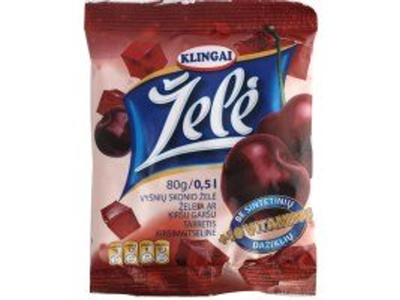 Želė vyšnių skonio (be sintetinių dažiklių, su 10 vitaminų), 80 g
