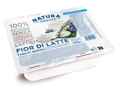 Sūris mozzarella Fior di Latte NATURA SINCERA, Napoli pjaustymo, 2,5 kg