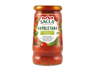 Vyšninių pomidorų padažas su bazilikais SACLA NAPOLETANA, 350 g