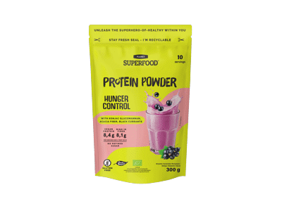 Ekologiškas baltymų mišinys kokteiliams SUPERFOOD HUNGER CONTROL, 300 g
