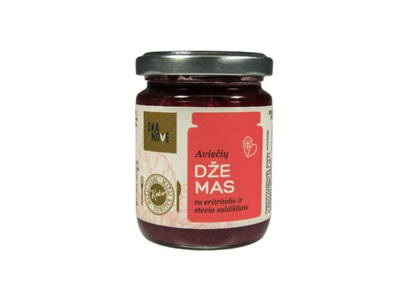 Aviečių džemas su eritritolio ir stevia sald. SKANOVĖ, 160 g