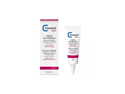 Raminantis kremas paraudusiems akių vokams CERAMOL BETA COMPLEX,10 ml