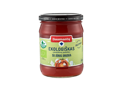 Ekologiškas DAUMANTŲ pomidorų padažas su jūros druska, 500 g