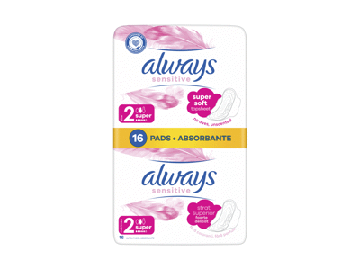 Higieniniai paketai ALWAYS Sensitive Super Plus, S2, 16 vnt.
