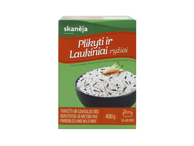 Plikytų ir laukinių ryžių mišinys SKANĖJA, 400 g