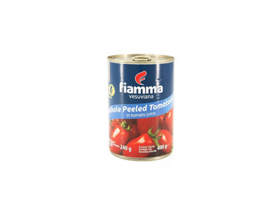 Konservuoti pomidorai FIAMMA VESUVIANA, lupti, 400 g