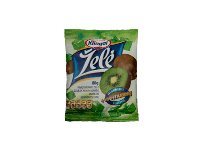 Kivių skonio želė KLINGAI, 80 g