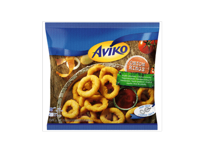 Šaldyti svogūnų žiedai AVIKO tešloje, 450 g
