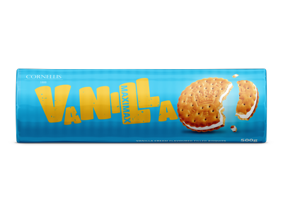 Sausainiai CORNELLIS MaxiMax, vaniliniai, 500 g