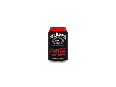 Alk. kokteilis JACK DANIEL'S ir COCA COLA ZERO, 5%, 330 ml