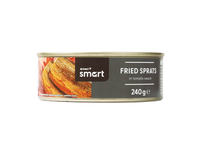 Apk. šprotai pomidorų padaže RIMI SMART,240 g