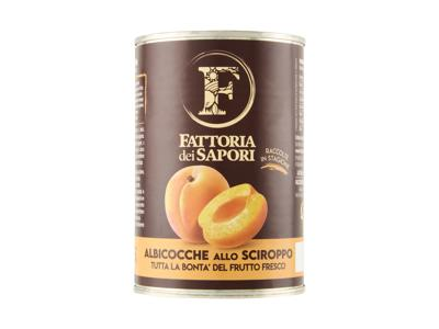Abrikosai FATTORIA dei SAPORI sirupe, 425 ml