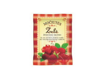 Žemuogių skonio želė MOČIUTĖS, 80 g