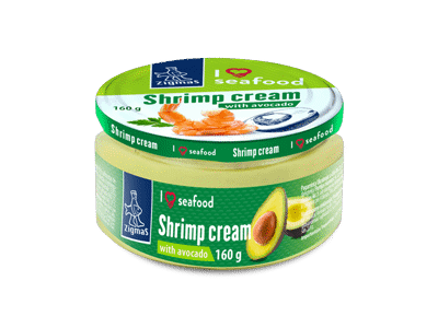 Krevečių pasta ZIGMAS su avokadais, 160 g