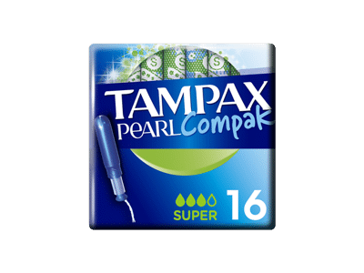 Tamponai TAMPAX Compak Pearl, Super, 16 vnt.