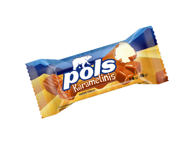 Glaistytas varškės sūrelis su karamele POLS, 22 % rieb., 45 g