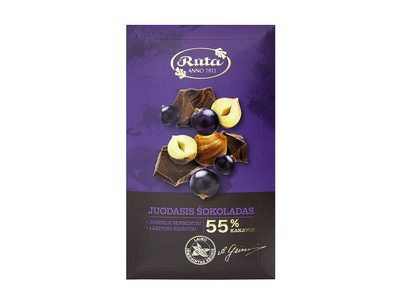 J. šokoladas RŪTA su j. serb., l. rieš., 90 g