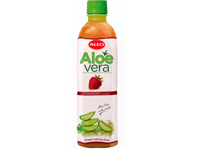 Gaivusis sulčių gėrimas ALEO Aleo vera, braškių skonio, 500 ml