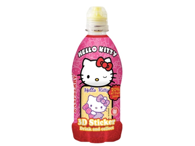 Sulčių gėrimas HELLO KITTY, braškių ir aviečių skonio, 20%, 350 ml