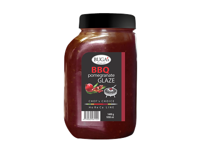 Glazūra BUGA'S, barbekiu, su granatais, 1,4 kg