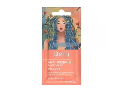 DELIA veido kaukė ANTI-WRINKLE PEEL-OFF FACE MASK, 8 ml