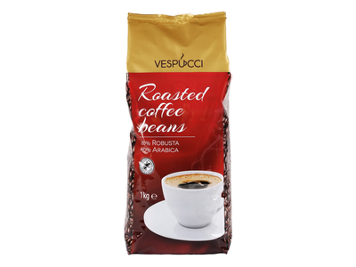 Skrudintos kavos pupelės VESPUCCI, 1 kg
