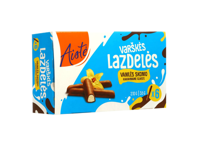 Vanilės sk. varškės lazdelės AISTĖ, 6 x 35 g