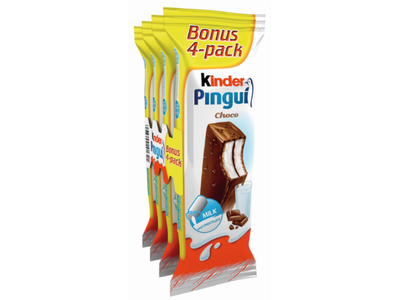 Batonėlis su pienu KINDER Pingui, 4 x 30 g