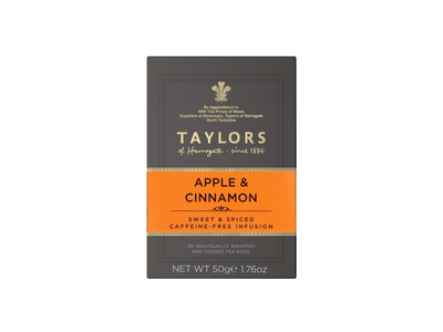 Vaisinė arbata TAYLORS,obuolių ir cinamono sk., 20 vnt.,50 g