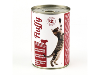 Konservuotas ėdalas katėms FLUFFY, su jautiena, 410 g