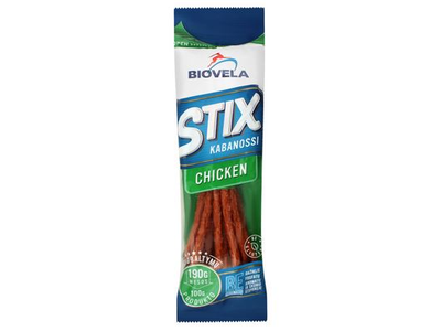 Karštai rūkytos STIX kabanossi lazdelės, vištienos, a r., 100 g