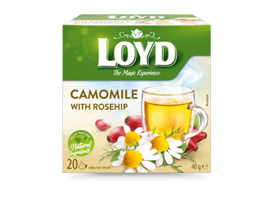 Arbata LOYD, ramunėlių ir erškėtrožių skonio, 40 g