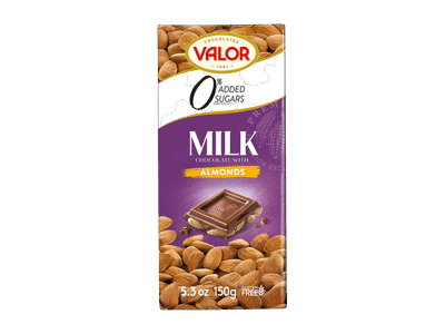 Becukris pieninis šokoladas VALOR su migdolais, 150 g