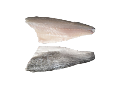 Šaldyta paprastojo vilkešerio filė, su oda, 120-160, 20% glazūra, 5 kg