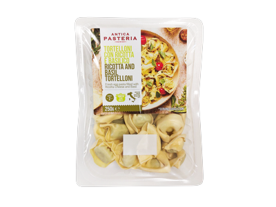 Švieži makaronai,Antica Pasteria tortelloni su baziliku ir rikota, 250 g(M)