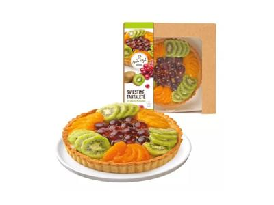 Tartaletė su plikytu kremu ir vaisiais, 850 g