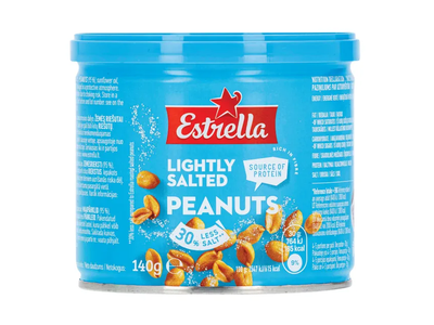 Kepinti žemės riešutai su druska ESTRELLA LIGHT SALTED, 140 g