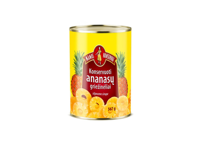 Ananasų griežinėliai konservuoti MAMOS KONSERVAI, 567 g