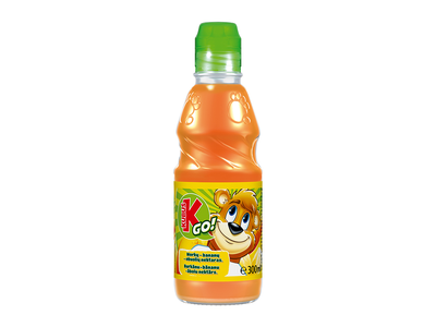 Nektaras KUBUŠ GO Bananų-morkų-obuolių, 0.3L