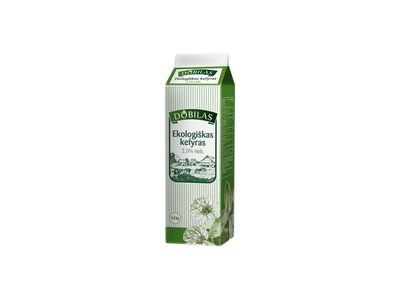Ekologiškas kefyras DOBILAS, 2,5 % rieb., 900 g
