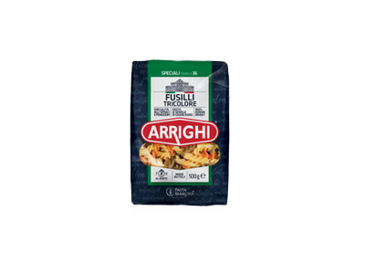 Makaronai  ARRIGHI, kietagrūdžiai, su pomidorais, špinatais, 500 g