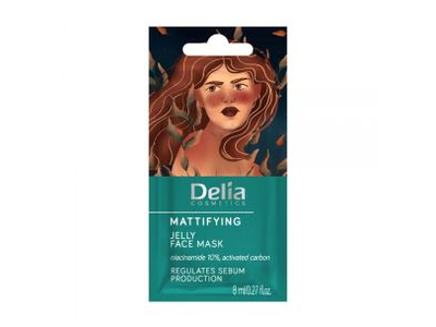 DELIA veido kaukė MATTIFYING JELLY FACE MASK, 8 ml