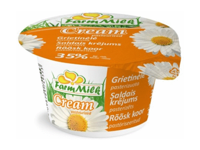 Grietinėlė, 35 % rieb., pasterizuota, 200 ml