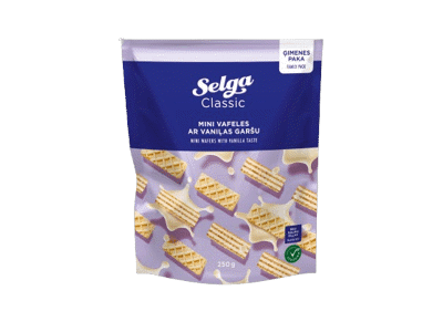 Vafliukai SELGA, vanilės skonio, 250 g
